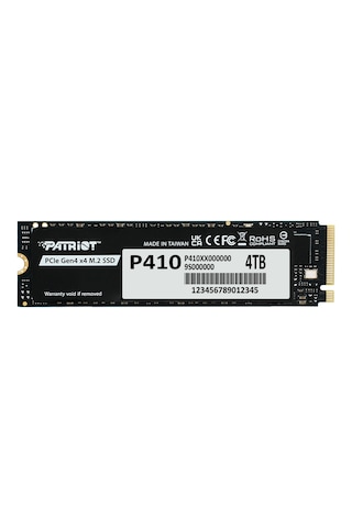 Patriot P410 Pcıe Gen4 X4 Nvme 1.4 M.2 2280 Ssd R/5000 W/4500 Adad2ptr0003