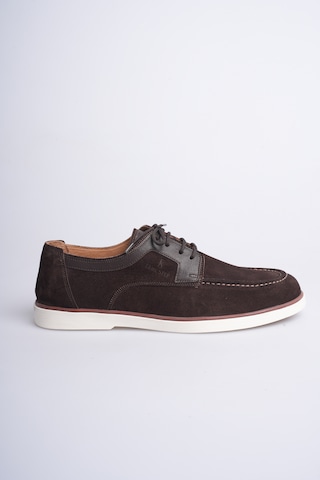 Fame Step Hakiki Deri Erkek Loafer Ayakkabı Casual Süet Günlük Rahat Bağcıklı Model Ravenna Kahverengi