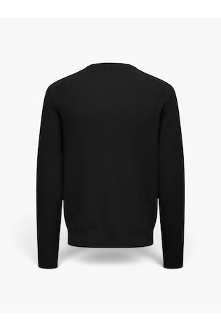Only & Sons Onstobı Reg Ls Crew Knıt Erkek Siyah Kazak - 5044336