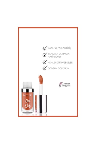 Note Cosmetique Lip Oil Nemlendirici ve Parlatıcı Dudak Bakım Yağı - 50 Creamy Caramel - Kahverengi