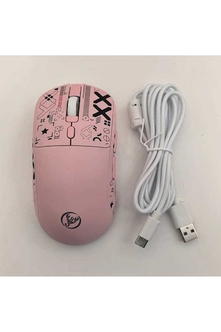 Besthome1 Hxsj T90 Pembe Uc Modlu Kablosuz Fare Rgb Isik Dahili Sol Sag Tus Sessiz Optik Fare Ev Ofis Oyun Diğer