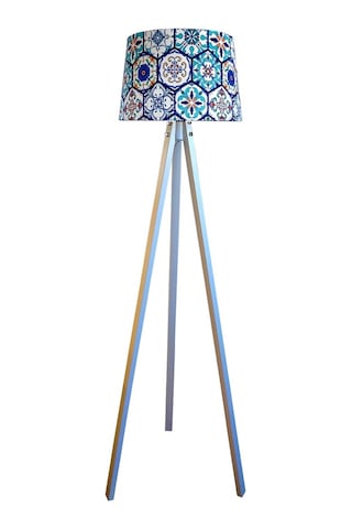 Masif 3 Ayaklı Lambader Tripod (Çini Desen)