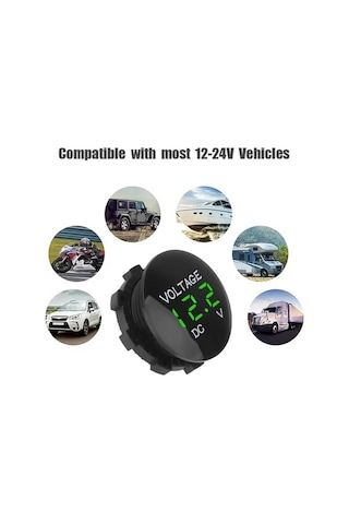 Maoyaya Akü Test Cihazı 12v, Voltmetre Akü Monitörü, Su Geçirimi Ölçer/