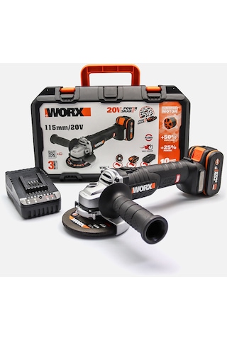 Worx WX813 115 MM Akülü Profesyonel Avuç Taşlama Makinesi