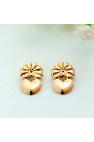 Wezone Kaliteli Bakır Gümüş Altın Pembe Altın Kalp Modeli Küpe Asistanı, Tv Yeni Stili Küpe Tutucu Ve Yükseklik Ayarlayıcı, Lüks Kutu İle 3 Çift Set Gold