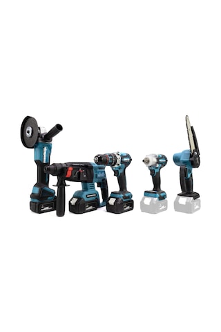 Chelikbei Beşli Set MK350 Budama Testeresi 13MM Çelik Mandren + Somun Sıkma + Şarjlı Spiral + Şarjlı Hilti