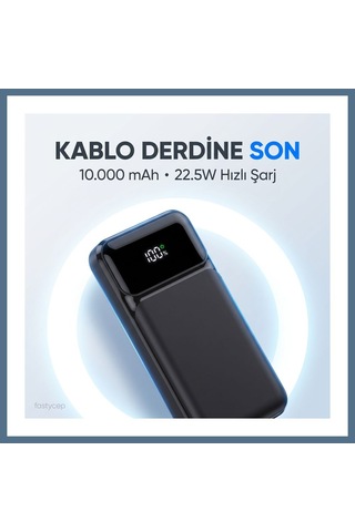 Buradabulabilirsin Snp-3006 10.000 Mah Hızlı Şarj Led Göstergeli Powerbank 3in1 Dahili Kablolu Powerbank Çoklu Giriş Bbz Çok Renkli
