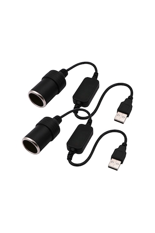 Honmex Araç Usb 5v'den 12v'ye Çevirici Kablosu - Gps, Dash Cam Ve Elektronik Köpek İçin 35cm, 2 Adet
