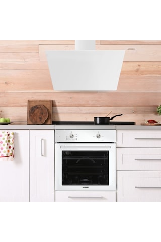 Kumtel B66-S2 - KO-40TAHDF - DA6-833 Home Basic Beyaz Cam Ankastre Set