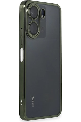 Xiaomi Redmi 13c Kılıf Razer Lensli Silikon - Yeşil