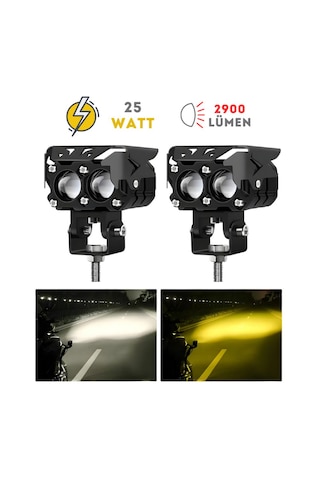 Knmaster Transformers 25w 3 Renkli Motosiklet Led Sis Farı