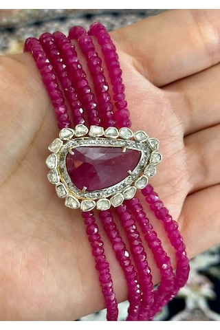 Yakut Elmas Bileklik 056