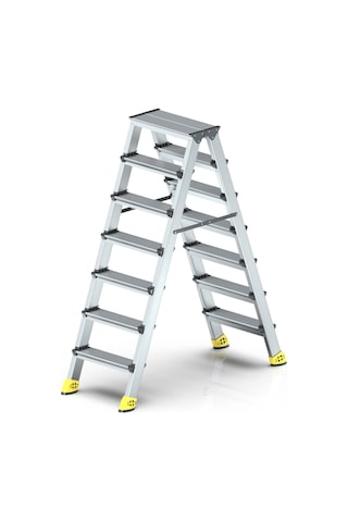 Narvon 7+7 Basamaklı Lüx Çift Çıkışlı Alüminyum Merdiven