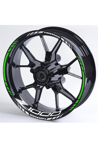 One Vıp Sale Kawasaki Z1000 İç Dış Jant Sticker Tasarım Motor Aksesuar Çok Renkli