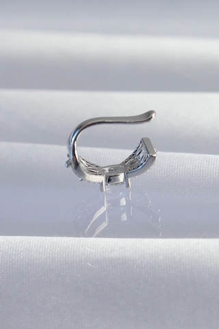 Mey Najmaddin Pirinç Gümüş Renk Zirkon Taş Kaplama Earcuff Küpe Najmaddin Çok Renkli