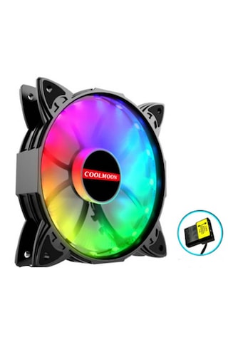 Coolmoon 12 Cm. Rgb Led Kendinden Animasyonlu Sessiz Kasa Fanı