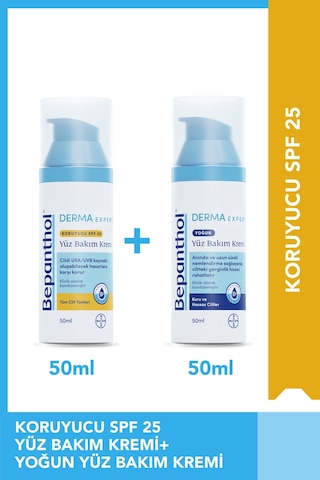 Bepanthol Derma Nemlendirici & Besleyici SPF 25 Günlük Yüz Kremi 50 ML + Derma Yoğun Nemlendirici Gece Bakım Kremi 50 ML