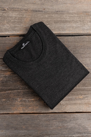 Woolen World Bisiklet Yaka Battal Büyük Boy Yünlü Triko Kazak Antrasit