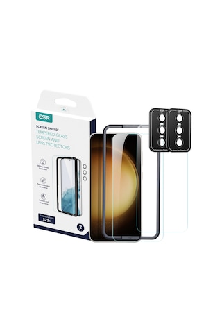Esr Samsung Uyumlu S23 Armorite Cam Ekran Koruyucu 2 Adet + Kamera Lens Koruyucu Set Çok Renkli