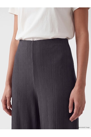 Lcw Everyday Gri Beli Lastikli Kadın Fitilli Pantolon