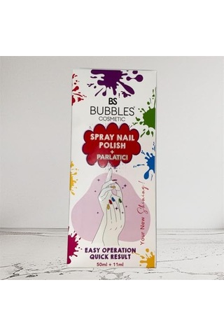Tr Bs Bubbles Sprey Oje, Uv Koruma, Hızlı Sonuç, Kolay Uygulama, 12 Renk Seçeneği, 50ml + 11ml