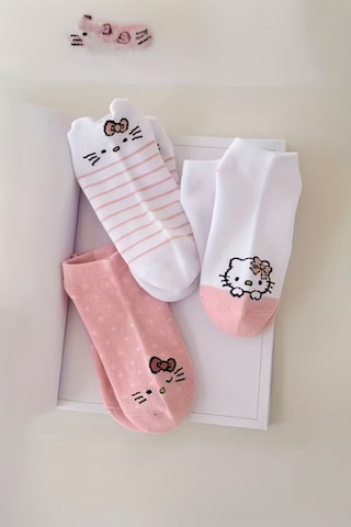 Hitit Socks Kadın 5 Çift Günlük Kullanıma Uygun Sevimli Kedi ... Çok Renkli