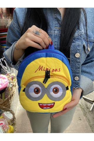 Minions Peluş Sırt Çantası 22 Cm-2037 Altın