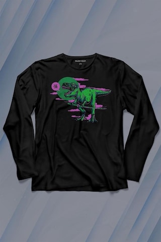 Dinazor Dinosaurs T-rex Streetwear Sokak Urban Uzun Kollu Tişört Baskılı T-shirt 001