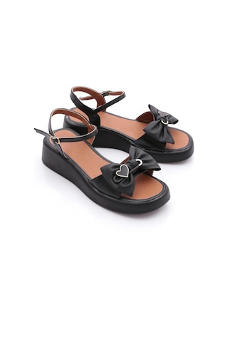 Dgn 7003 Kadin Fiyonk Detayli Sandalet Siyah