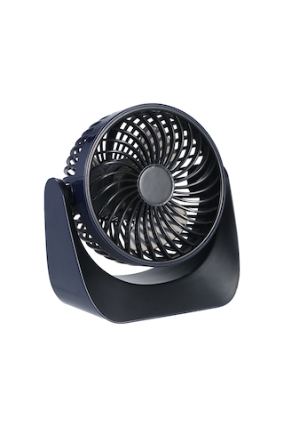 Vkemall Usb Şarjlı Mini Masa Fanı, Ultra Sessiz Ofis Kullanıma Uygun, Taşınabilir, 18650 Li-ıon Pil, Mavi