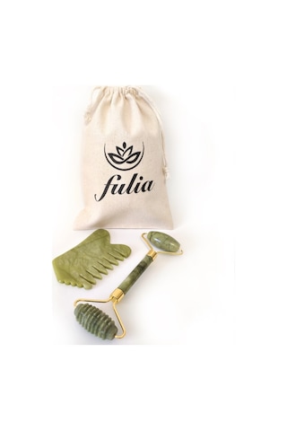 Yeşim Taşı Gua Sha Masaj Taşı Doğaltaş Tarak ve Yeşim Taşı Roller