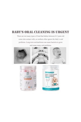 Sones Cuyuansd 30 Adet/kutu Bebek Ağız Temizleyici Dil Temizleme Gazlı Bez Çubuğu, Stil: Klasik