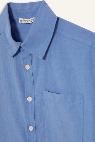 Defacto Erkek Çocuk Oversize Geniş Kalıp Polo Yaka Kısa Kollu Gömlek E5832a825hsbe422 Mavi