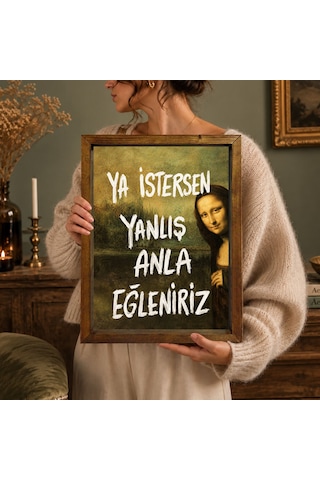 Bk Gift Vintage Klasik Sanat Esprili Sözlü Masif Ahşap Çerçeveli Dekoratif Tablo - 6