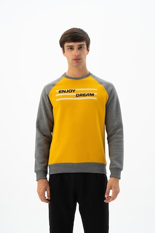 Arma Erkek Büyük Beden Bisiklet Yaka Sweatshirt K24124884401 Sarı