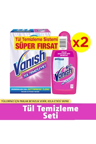 Vanish Tül Temizleyici Set ( Toz 400 gr + Parlatıcı 450 ML) X 2