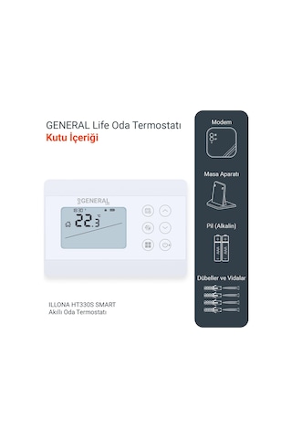 General ILLONA Ht330S Smart Kablosuz Akıllı Oda Termostatı