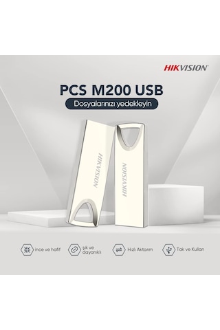 Hikvision 128gb Usb2.0 Hs-usb-m200/128g Metal Flash Bellek