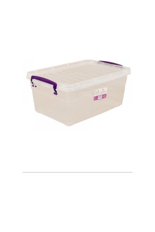 Şeffaf Çok Amaçlı 30 Lt Dikdörtgen Saklama Kabı 48x32x29 Royaleks-82113 Açık Bej
