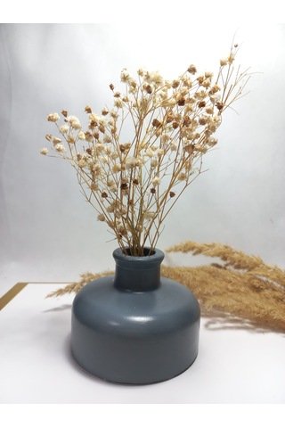 Şık Tasarım Gri Renk Minimal Vazo,masa Ve Sehpa Üzeri,dekoratif Aksesuar Gri