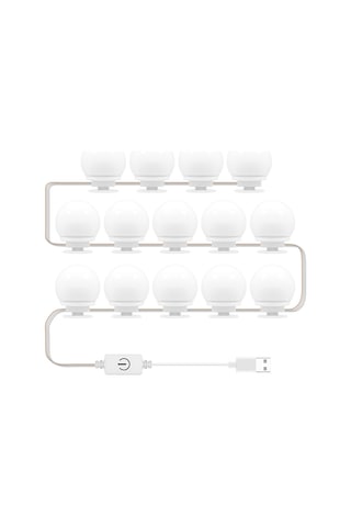 Vkemall Ayna Ön Işıkları Şifonyer Dolum Makyaj Aynası Ampulü Üç Renkli Kısılabilir Usb D