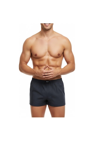 Erkek Penye Baskı Desenli Boxer Bgl-st05011 Füme