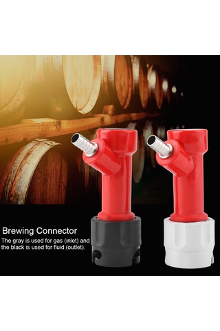 Vkemall Plastik Kola/7up Tankı Bağlantı Elemanı, Ev İçi Biracılık Keg Sistemi İçin, Gaz Ve Akışkan Ayırıcı Siyah Ve Gri