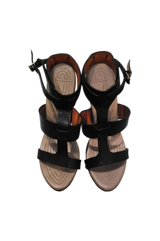 Givenchy 515822 Siyah Deri Topuklu Sandalet Kadın Ayakkabı Siyah