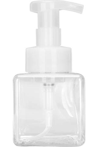 Dold Plastik Pompa Şişeleri, 250ml, Şeffaf Kare Köpük Dispenseri