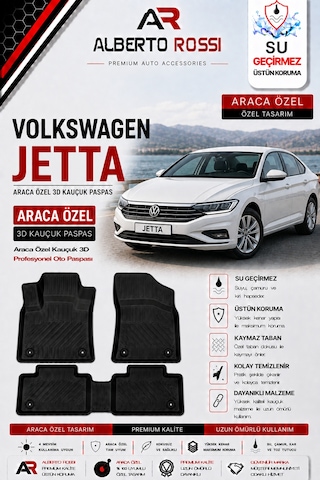 Volkswagen Jetta 2011 - 2026 Araca Özel Kauçuk 3d Profesyonel Oto Paspası