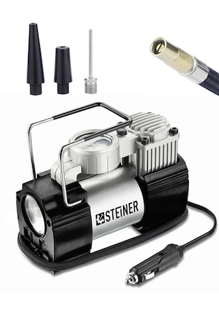 Steiner 12v Çakmaklık Girişli 150 Psi Mini Hava Kompresörü Siyah