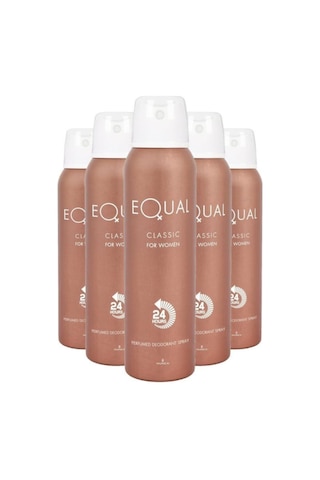 Hunca Equal Classic 24 Hours Kadın Sprey Deodorant 5 x 150 ML