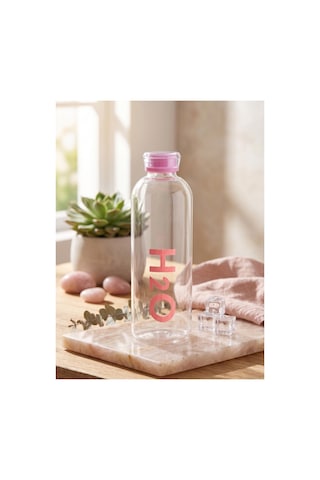 H2o Borosilikat Cam Matara 1000 Ml Pembe