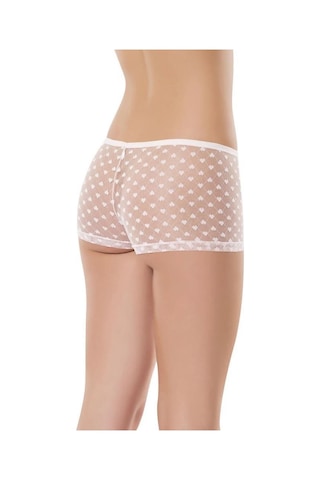 10 Adet Anıt Bayan Kalp Desenli Tül Boxer Şort Külot 3753 001